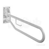Doc.m Hinged Support Rail-with Toilet Roll Holder-white Sr5810wh