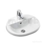 Ideal Standard Concept E5002 480mm One Tap Hole Oval Ctop Basin Wh