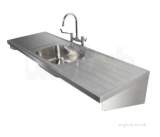 1800 Sink Single Central Bowl And Double Drainer 2t Ps4052ss