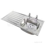 Related item 1028 Inset Sink Left Hand Drainer Right Hand Sink 2 Tap Holes No Overflow Ps8602ss