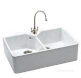 Related item Carron Phoenix Cbc200wh1wca White Belfast Ceramic Double Bowl Kitchen Sink