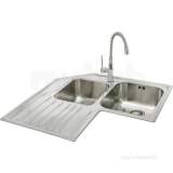Related item Lavella Corner Kitchen Sink With Left Hand Double Bowl And Drainer
