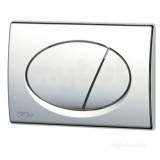 Pegler Yorkshire 4p9051 Chrome Opal Dual Flush Plate For Concealed Wc Frame