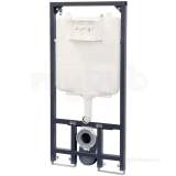 Black Perfecta 1175mm Concealed Wc Slimframe With Cistern Resin Cover
