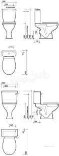 Twyford Mid Market Ware -  Option Close Coupled Cistern 6/4l Push Button Ot2396wh