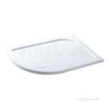 Volente 1000x700 Left Hand Quad Abs Stone Resin Tray White 158.706