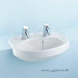 Armitage Shanks Profile S2442 500mm Two Tap Holes Vanity Basin Wh