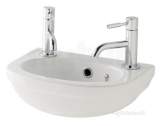 Dura Cloakroom Basin 360mm Two Tap Holes White 26.0011