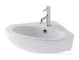 Related item Dura Corner Basin 460mm One Tap Hole Inc Fixings White 26.0013