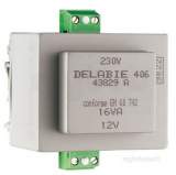 Delabie Transformer 230/12v Without Box Suitable For Din Rail