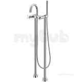 Morea Floor Mtd Bath/shower Mixer And Kit Cp