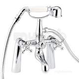 Mercia Trad Two Tap Holes Deck Bath/shower Mixer And Kit