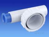 5v836w White Osma Wasteflow Tee 2-way