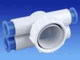 5v837w White Osma Wasteflow Tee 4-way