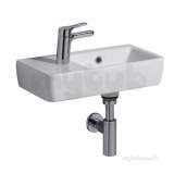 E200 Basin 500x250 One Tap Hole Left Hand Shelf Space Wh