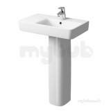 E200 Basin 650x370 One Tap Hole Left Hand Shelf Space Wh