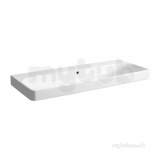 E500 Square Washbasin 1200x480mm No Tap Holes Wht