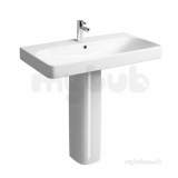 E500 Square Washbasin 900x480mm One Tap Hole Wht