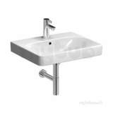 E500 Square Washbasin 600x480mm One Tap Hole Wht