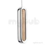 Croydex Wood Oval Light Pull Chrome