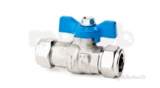 Inta Ball Valve With Check 15mm Blue Tee Bbvck209515b