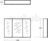 Ideal Standard Concept Space Mrr Cab 1000 Alum Ef 3door