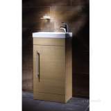 Esta Floor Cloakroom Vanity Unit Nat Oak