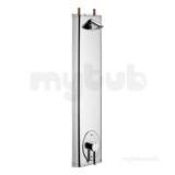 Armitage Shanks Kirn Shower Panel Pre Plumbed Pol S/s Push Button S7873