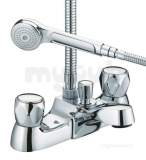 Club Bath Shower Mixer Eco6 Chrome Plated With Metal Heads Vac Lbsm E6 C Mt