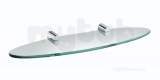 Ov Shelf C Oval Glass Shelf 495mm