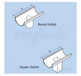 Half Rd 100 X50mm Run Outlet Ehr10/ro25a