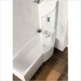 Prado Offset Showerbath 1700 Front Panel White 23.1031