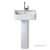 Ideal Standard White E122801 50cm Cube Pedestal Basin