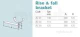 Half Round 100mm Rise And Fall Brkt Ac91