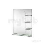 Bampton Rectangular Mirror With Shelves