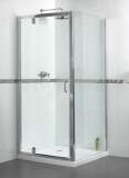 Fen0896aqu Polished Silver Shine Clear Glass Pivot Shower Door 1850x800mm