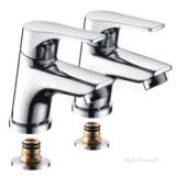 Bristan Vt 1/2 C Polished Chrome Vantage Double Handle Deck Mount Basin Tap 13 Mm