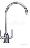 Carron Phoenix 2t0906 Brushed Nickel Dante Brushed Nickel Double Handle Kitchen Tap