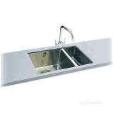 Carron Phoenix 122.0155.114 Ss Deca Polished Kitchen Sink With Right Hand Small Bowl