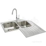 Related item Lavella Corner Kitchen Sink With Right Hand Double Bowl And Drainer