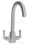 Carron Phoenix 2t0910 Brushed Nickel Maya Brushed Nickel Double Handle Kitchen Faucet