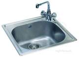 Carron Phoenix 101.0066.534 Ss Pacifica Spacious Single Bowl Kitchen Sink 500x490mm