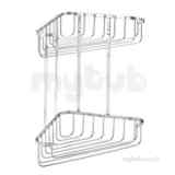 Croydex Qm393841 Chrome Wire Storage Large Two Tier Corner Basket