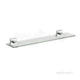 Croydex Qm511441 Chrome Cheadle Glass Shelf With Flexi-fix