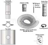 Gfkit10/100 Grey Orange System Smooth Bore 10m Flexible Flue Kit For Boiler Up To 46 Kw