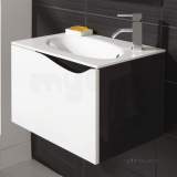 Hib 1420141 Black/white Sienna 600x400mm Vanity Wc Unit Soft Close Drawer