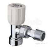 Chrome/white Chrome/white 15mm Wheelhandle Angle Pattern Radiator Valve