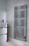 Popp1340c Chrome Poppy 1300x400mm Heated Towel Rail With Automatic Bleed Valve