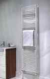 Popp1340w White Poppy 1300x400mm Heated Towel Rail Automatic Bleed Valve