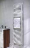 Popp1640w White Poppy 1650x400mm Heated Towel Rail Automatic Bleed Valve